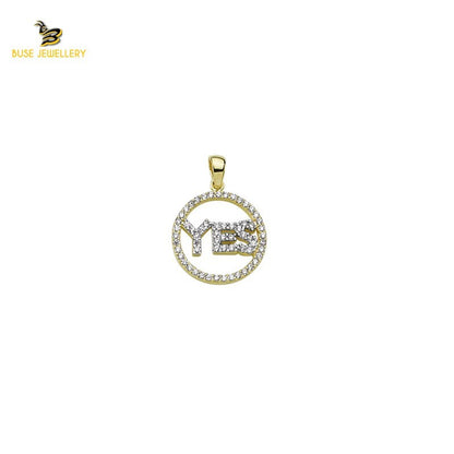 14K Solid Gold Design Charm Pendant