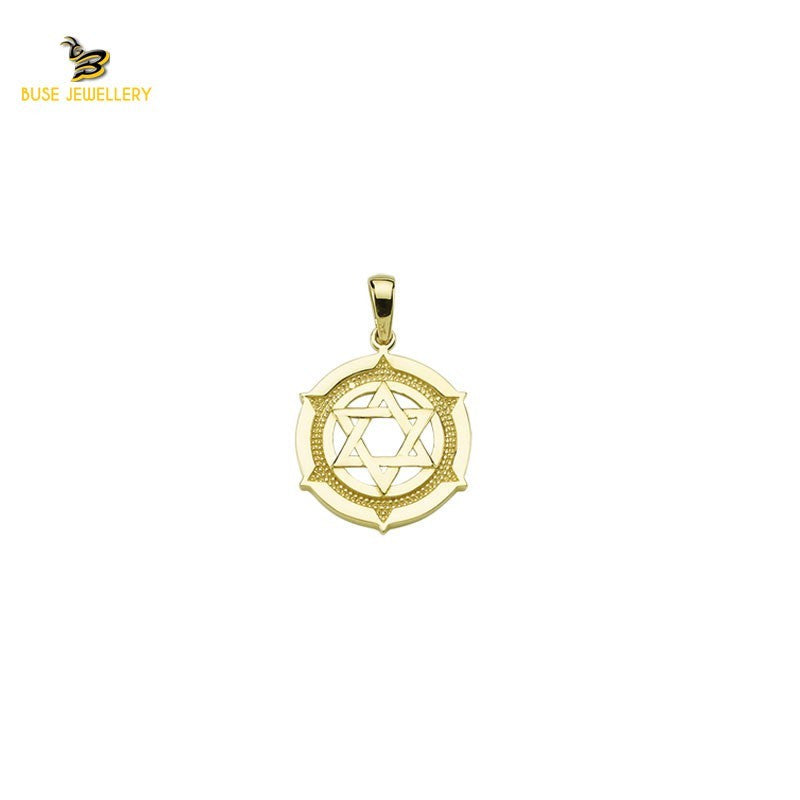 14K Solid Gold Design Charm Pendant