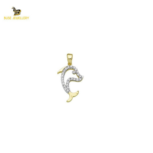 14K Solid Gold Design Charm Pendant