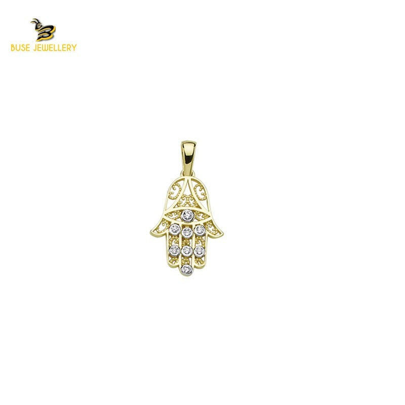 14K Solid Gold Design Charm Pendant