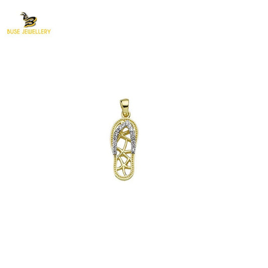 14K Solid Gold Design Charm Pendant