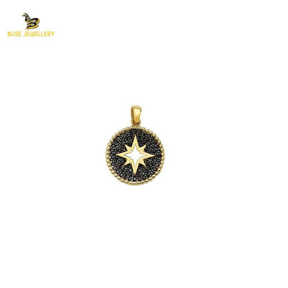 14K Solid Gold Design Charm Pendant