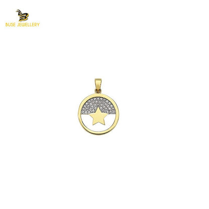 14K Solid Gold Design Charm Pendant