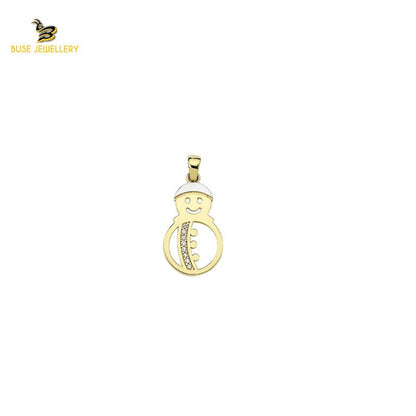 14K Solid Gold Design Charm Pendant