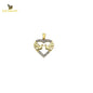 14K Solid Gold Design Charm Pendant