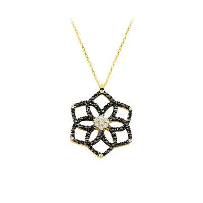 14K Solid Gold Star Design Necklace