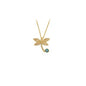 14K Solid Gold Dragonfly Necklace