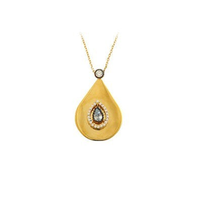 14K Solid Gold Drop Necklace