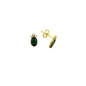 14K Solid Gold Drop Stud Amethyst Earring