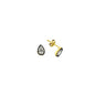 14K Solid Gold Drop Stud Diamond Earring