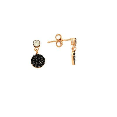 14K Solid Gold Drop Stud Solitaire Earring