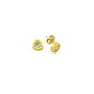 14K Solid Gold Drop Stud Solitaire Earring