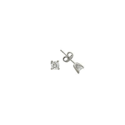 14K Solid Gold Drop Stud Solitaire Earring