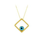 14K Solid Gold Evil Eye Necklace