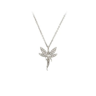 14K Solid Gold Fairy Necklace