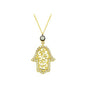 14K Solid Gold Fatma's Hand Necklace