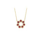 14K Solid Gold Flower Necklace