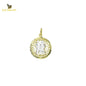 14K Solid Gold Gemini Charm Pendant