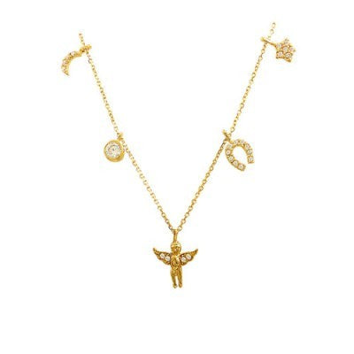 14K Solid Gold Good Luck Name Necklace