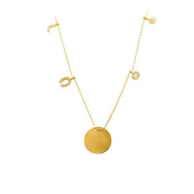 14K Solid Gold Good Luck Name Necklace