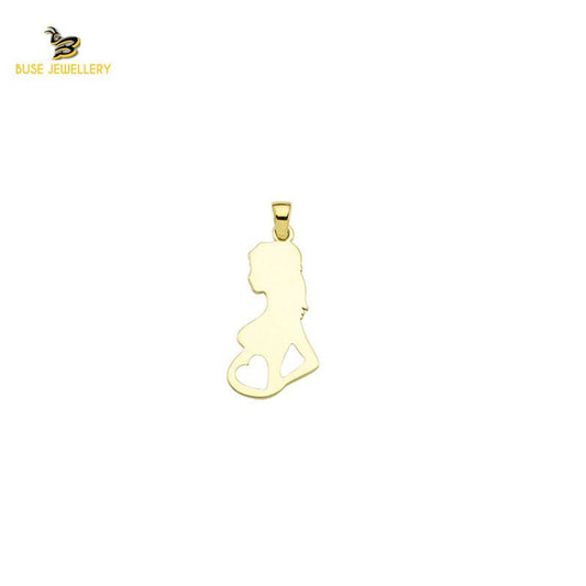 14K Solid Gold Design Charm Pendant