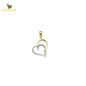 14K Solid Gold Heart Charm Pendant