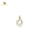 14K Solid Gold Heart Charm Pendant