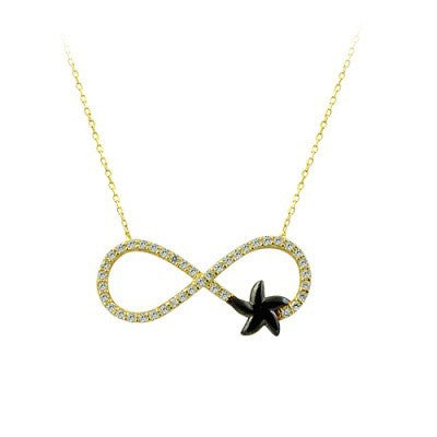 14K Solid Gold İnfinity Necklace