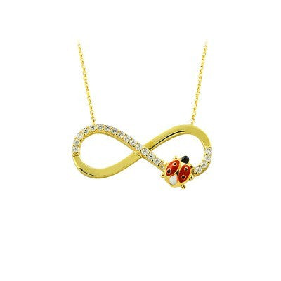 14K Solid Gold İnfinity Necklace