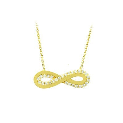 14K Solid Gold İnfinity Necklace