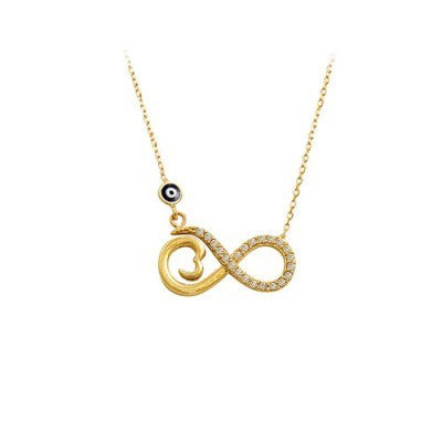 14K Solid Gold İnfinity Necklace