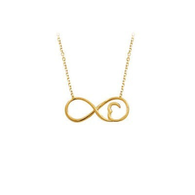 14K Solid Gold İnfinity Necklace