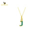 14K Solid Gold J Letter Necklace