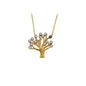 14K Solid Gold Life Tree Necklace