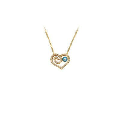 14K Solid Gold Love Necklace