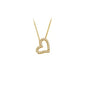 14K Solid Gold Heart Necklace