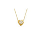 14K Solid Gold Love Solitaire Necklace