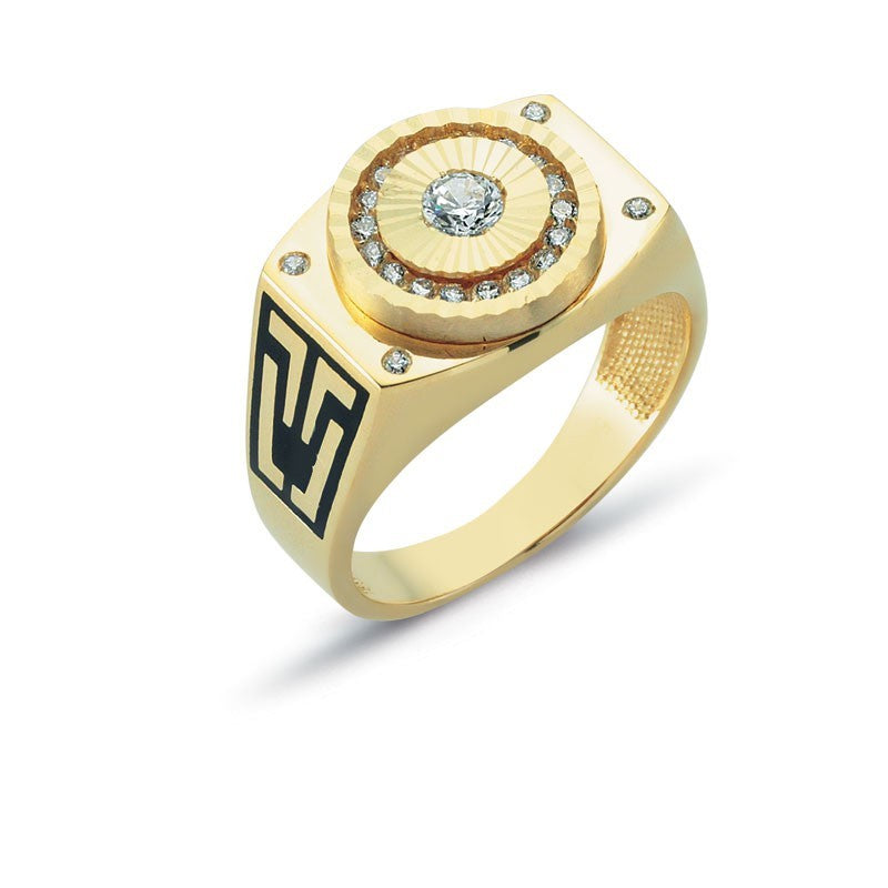 14K Solid Gold Men Ring