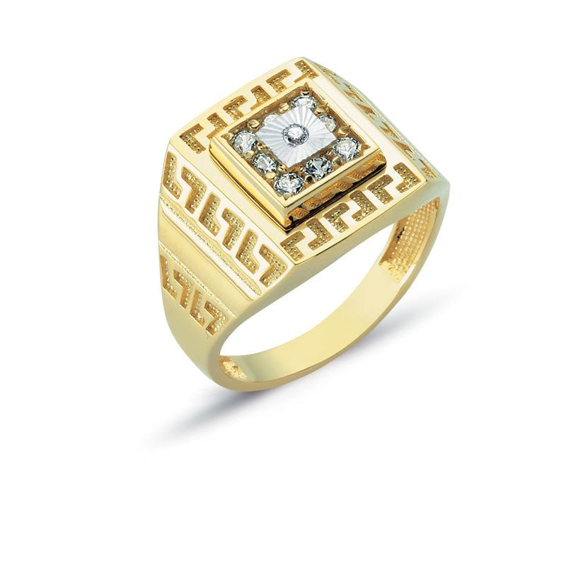 14K Solid Gold Men Ring