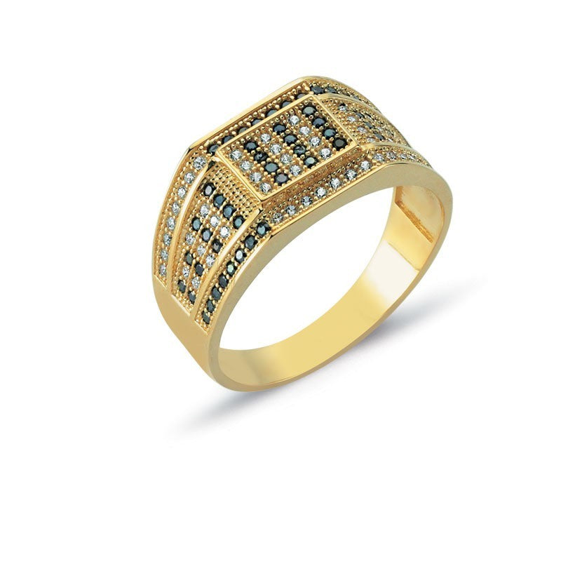 14K Solid Gold Men Ring