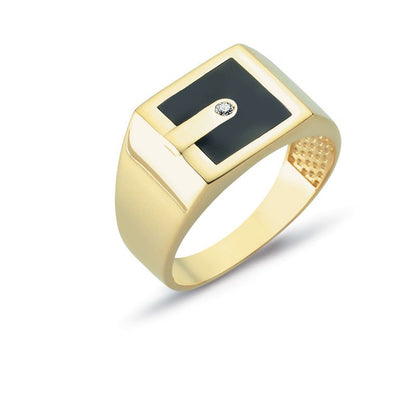 14K Solid Gold Men Ring