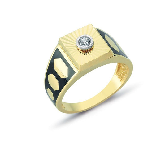 14K Solid Gold Men Ring