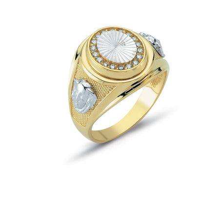 14K Solid Gold Men Ring