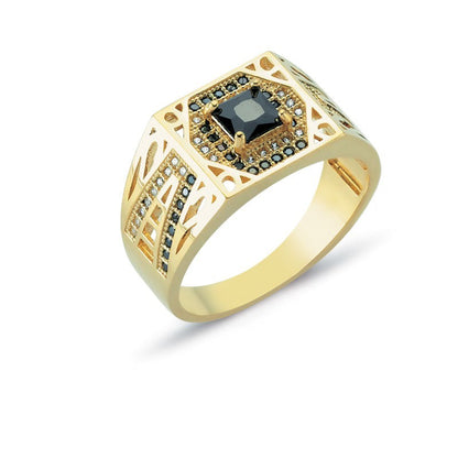 14K Solid Gold Men Ring