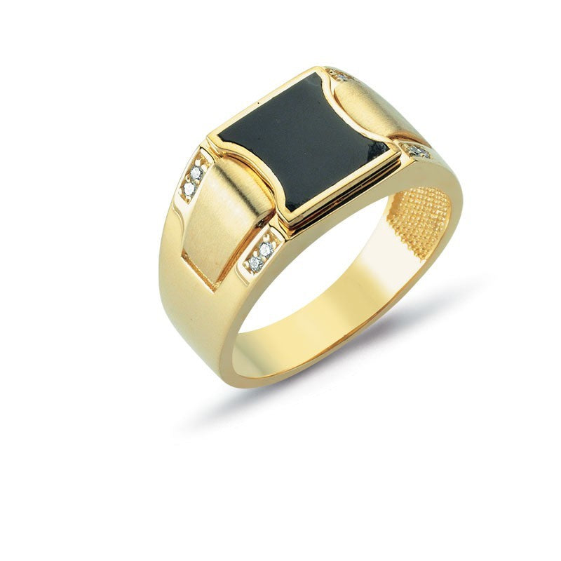 14K Solid Gold Men Ring