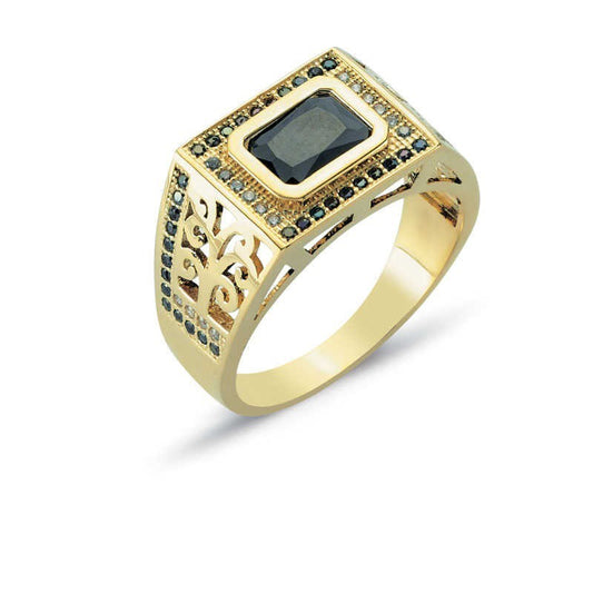 14K Solid Gold Men Ring