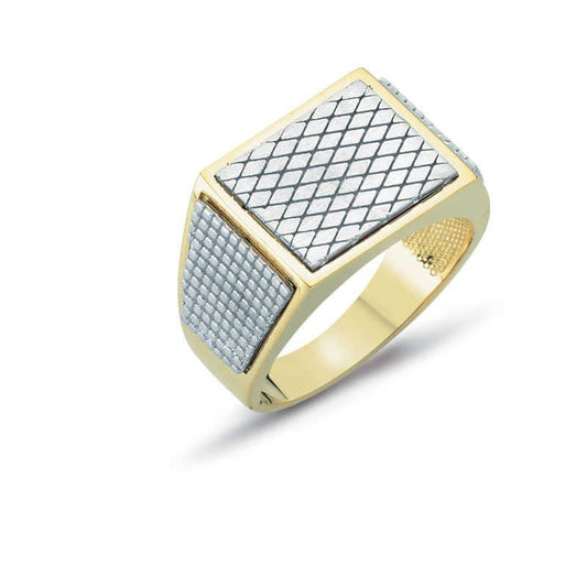 14K Solid Gold Men Ring