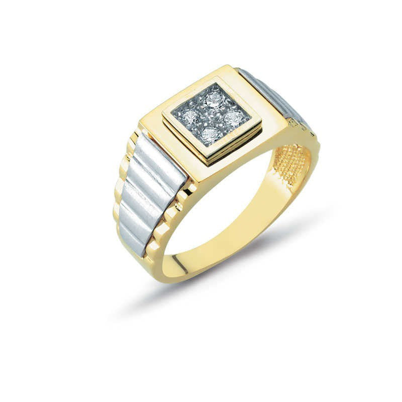 14K Solid Gold Men Ring