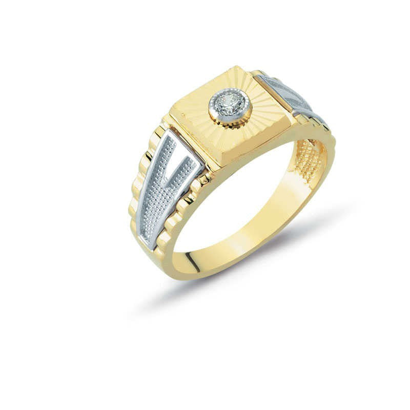 14K Solid Gold Men Ring