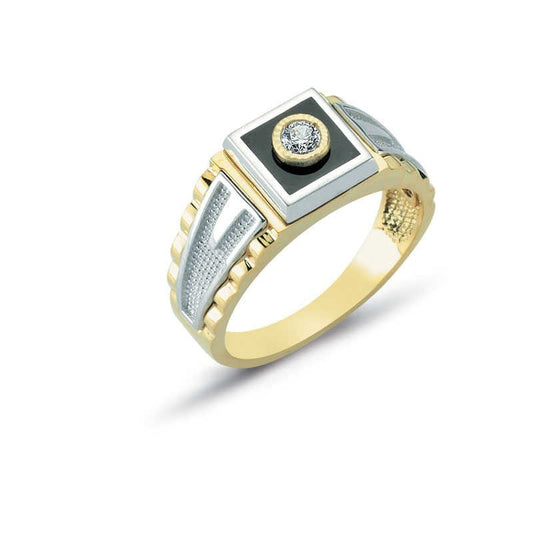 14K Solid Gold Men Ring